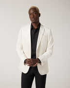 Velvet Tailored Jacket, Stone, hi-res